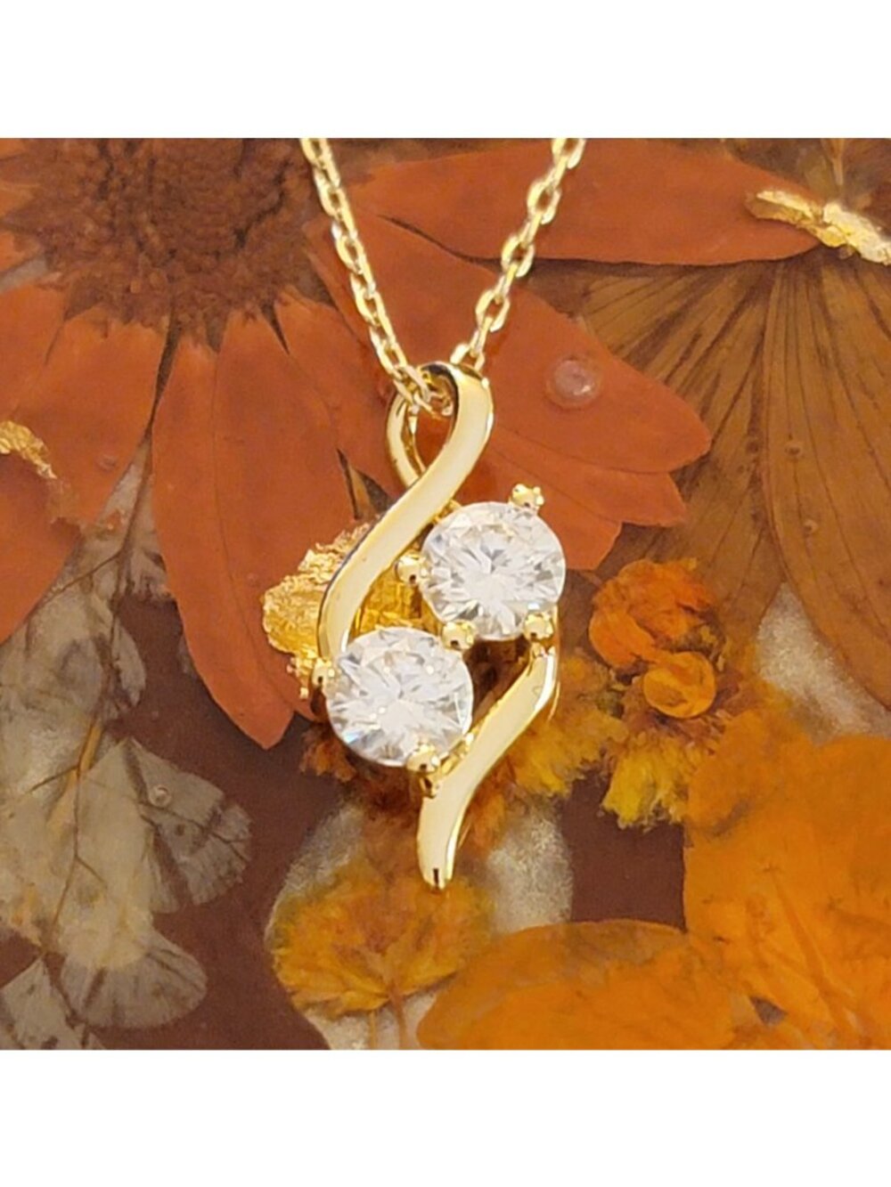 Dainty Infinity Moissanite Necklace 1CT 18K Gold Filled S925 NWT